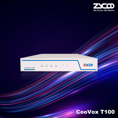 アナログ インターフェース2の左舷VoIP企業の電話システムが付いているT100 IPPBXの電話システムは無制限SIP/IMSのトランクを支える